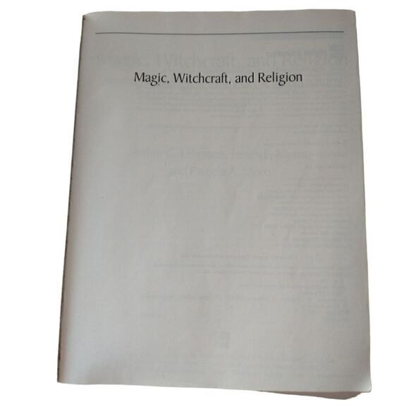 Magic Witchcraft Religion An Anthropological Study of Supernatural Book Lehman. - Picture 9 of 16